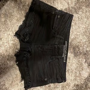 black american eagle jean shorts